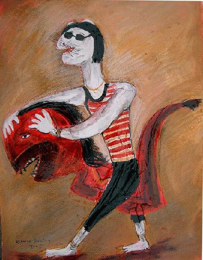 Javaness Dansing painting by artist Klowor Waldiyono